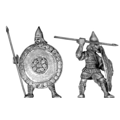 Assyrian Guard infantry, with spear and shield