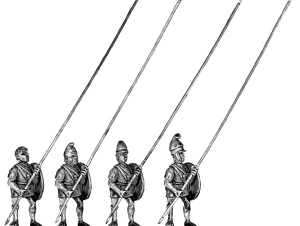 Macedonian pikeman, un-armoured rear ranks