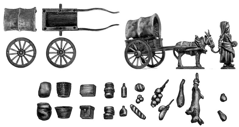 Vignettes: La Cantiniere and provision cart