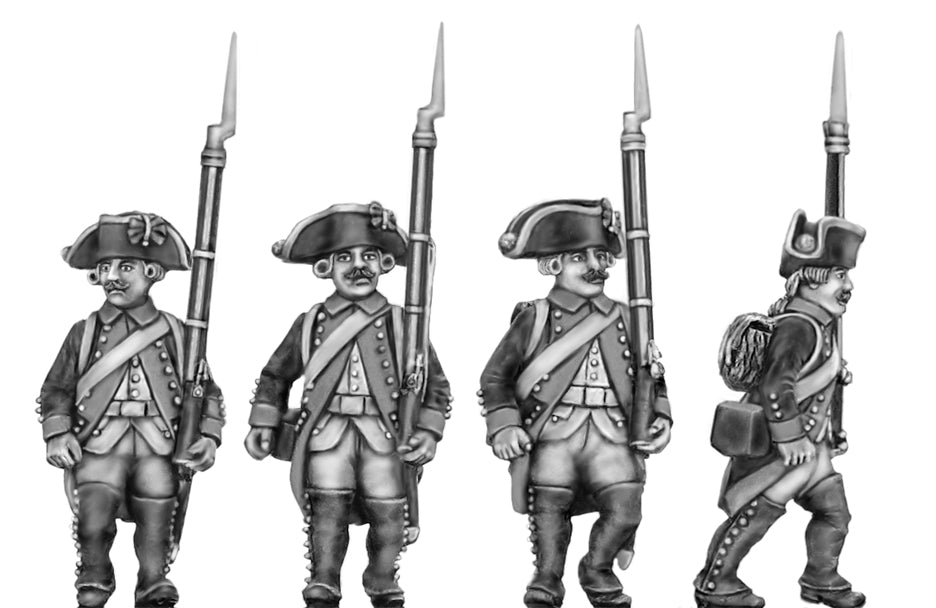 Piedmont Line infantry in march attack