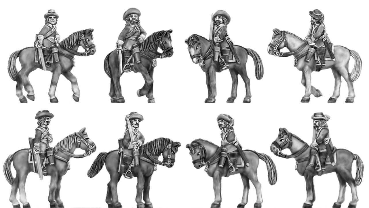 This is a photo of 18mm figures for the English Civil War by Eureka Miniatures