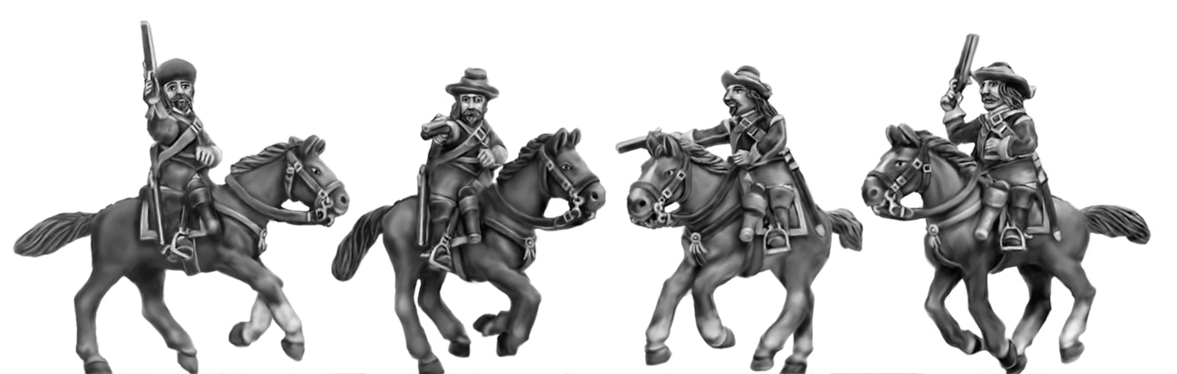 This is a photo of 18mm figures for the English Civil War by Eureka Miniatures