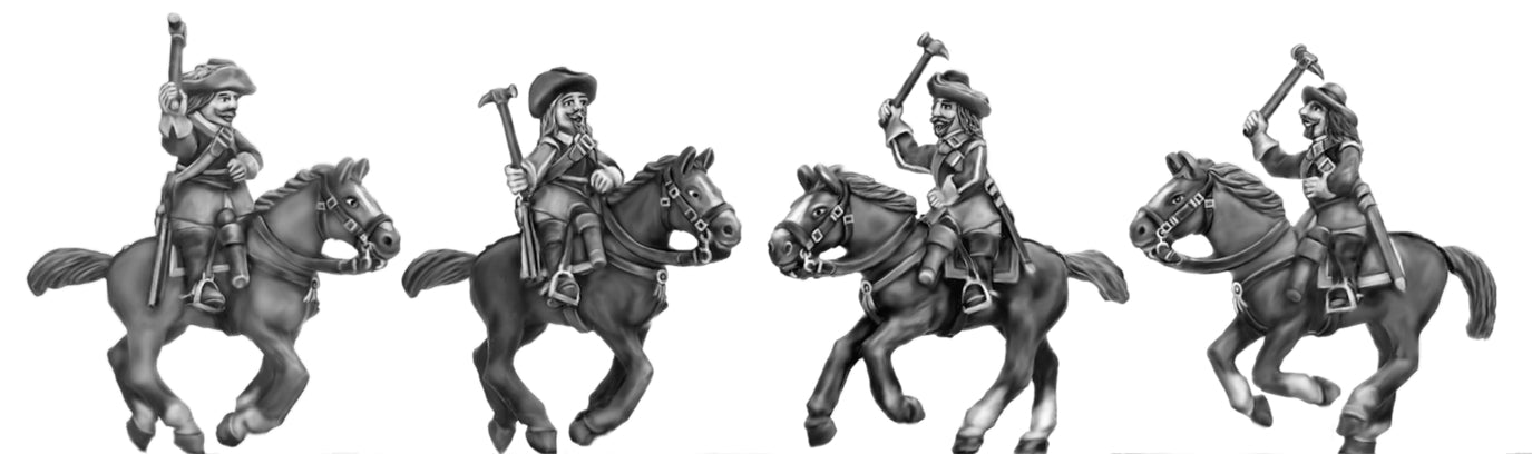 This is a photo of 18mm figures for the English Civil War by Eureka Miniatures
