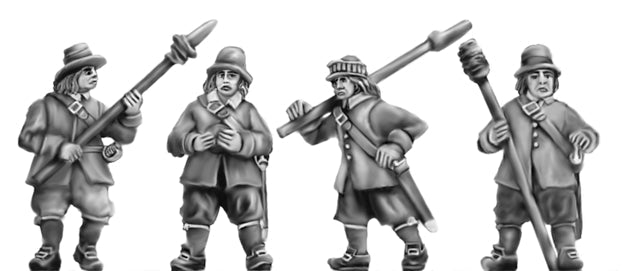 This is a photo of 18mm figures for the English Civil War by Eureka Miniatures