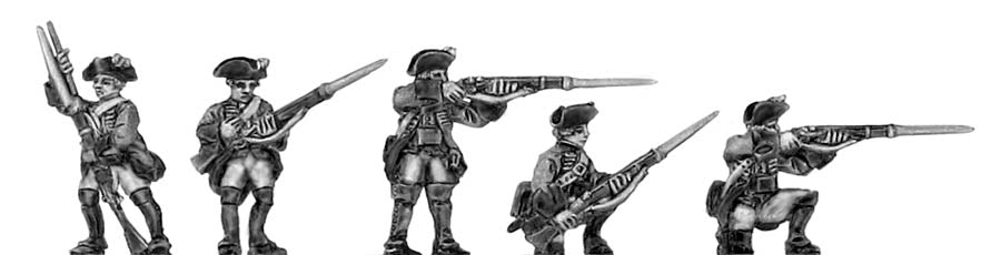 Line in tricorn, firing and loading