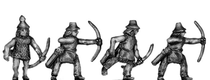Tlingit warrior, sealskin/elk skin armour, conical hat and bow