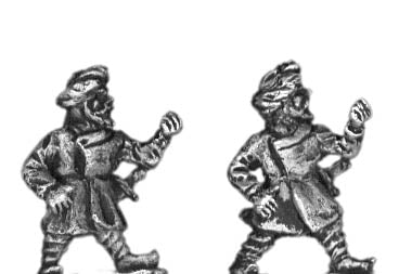 Pavisse pikeman, pike at 45 degrees (open handed)