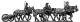  Six horse limber, walking, with three civilian drivers 