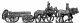  Four horse caisson, walking, with two civilian drivers 