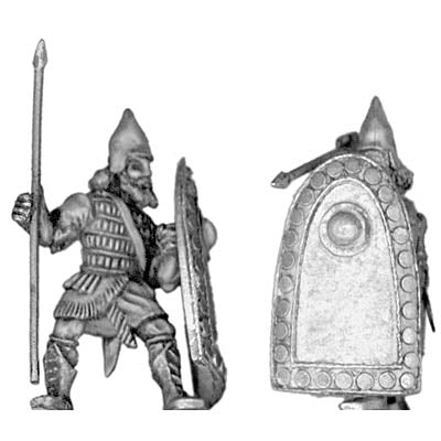 Assyrian heavy infantry, with spear and shield