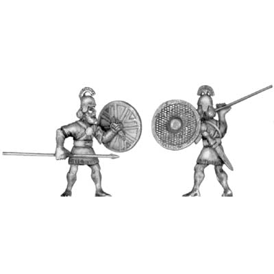 Assyrian auxiliary infantry, with spear and shield