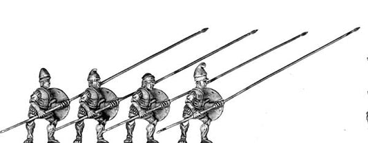 Macedonian pikeman, metal cuirass, front ranks