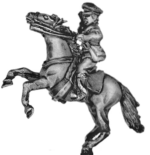 Russian mounted officer in cap