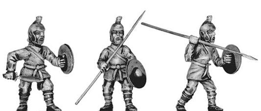 Pathlagonian infantry, felt cap, round shield