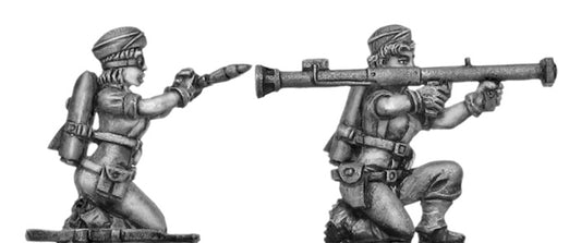 Rocket girl bazooka team in side caps
