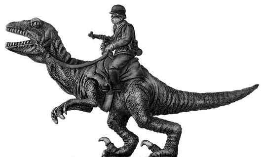 German soldier, riding Dinonicus, armed with SMG 1