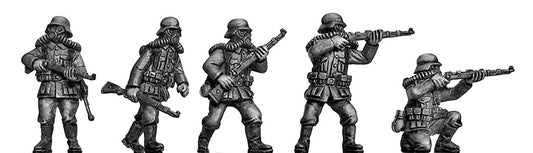 Stormtroopers in gasmasks with rifles