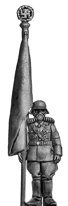 Nuremberg Stormtrooper in gasmask with hated flag