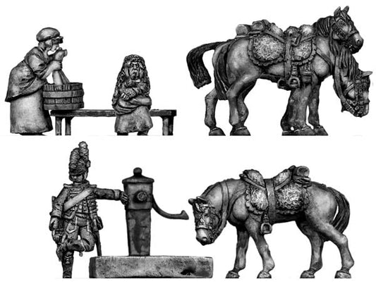 Revolutionary France: Chasseur fraternising at the water pump vignette