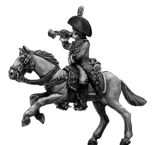 Revolutionary France: Heavy cavalry trumpeter charging
