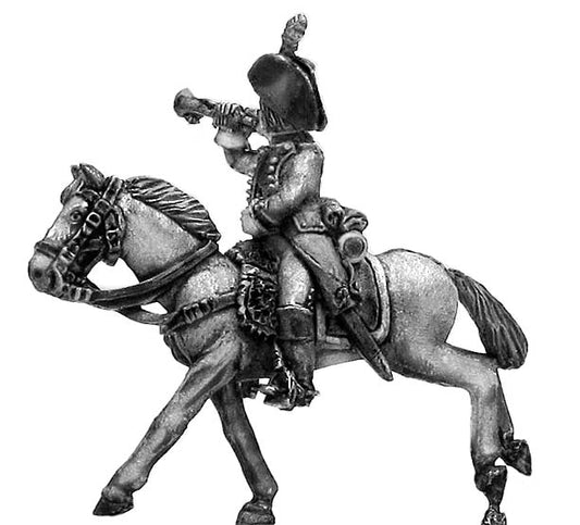 Revolutionary France: Cuirassier trumpeter charging