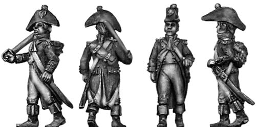French Officer, bicorne, ragged