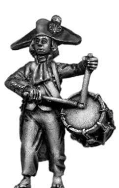 French drummer bicorne, ragged campaign uniform