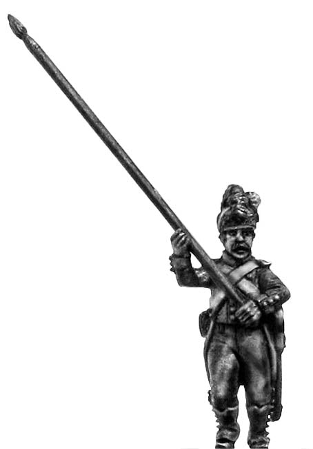 Revolutionary France: Light Infantry standard bearer c1791-94, casque helmet, long tai