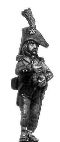 Revolutionary France: Light Infantry standard bearer c1793-1800, ragged campaign unifo
