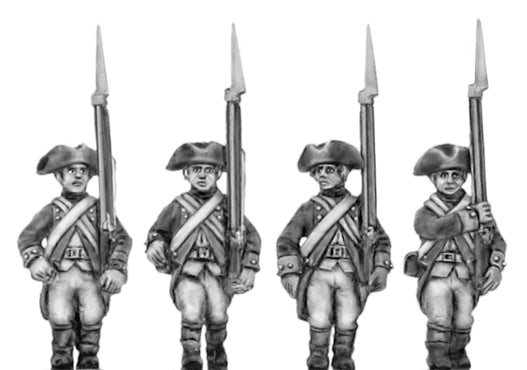 US Continental Infantry, march attack
