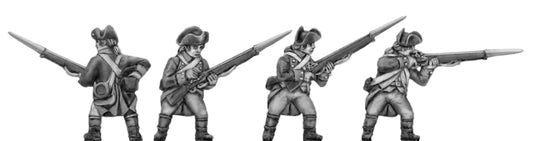 US Continental Infantry, firing and loading