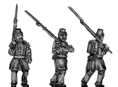 French Infantry in kepi marching