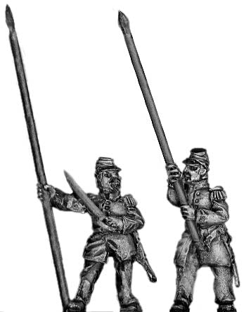 French Infantry Standard Bearer in kepi