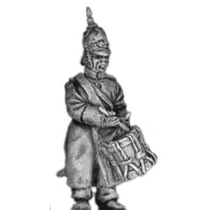 Russian Infantry Drummer in greatcoat and helmet