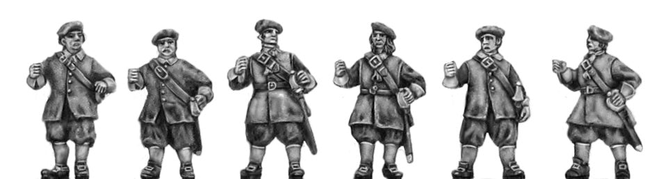 This is a photo of 18mm figures for the English Civil War by Eureka Miniatures