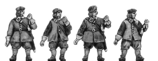 This is a photo of 18mm figures for the English Civil War by Eureka Miniatures