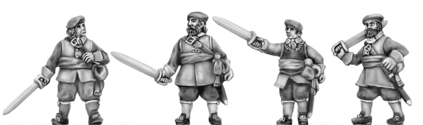 This is a photo of 18mm figures for the English Civil War by Eureka Miniatures