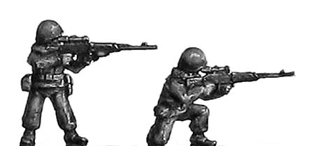Russian infantry firing SVD sniper rifle