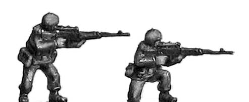 Russian MVD infantry, maska helmet, firing SVD sniper rifle