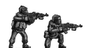 Russian MVD infantry, maska helmet and visor, firing AK74 w unde