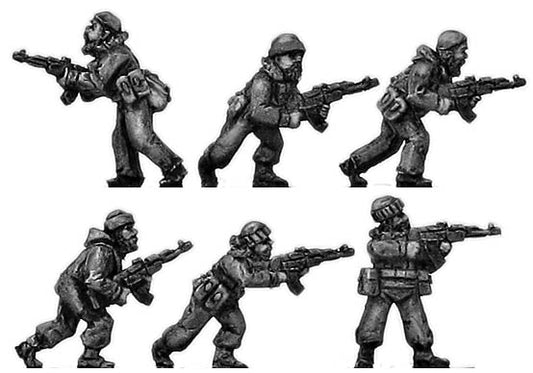 Chechen infantry, firing or advancing with AK-74