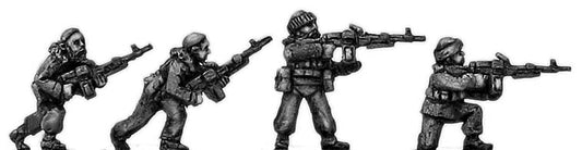 Chechen infantry firing or advancing with LMG