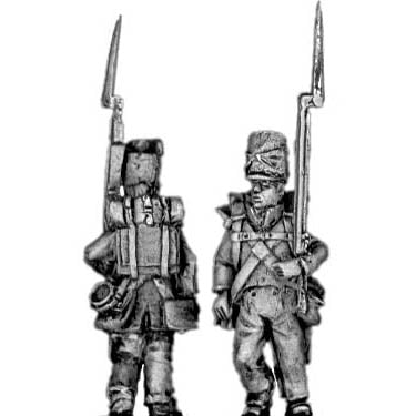 Centre company, marching, covered shako