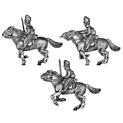 Scots Grey, in covered bearskin, charging
