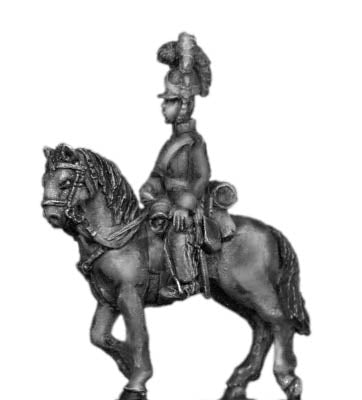Household Cavalry officer in helmet