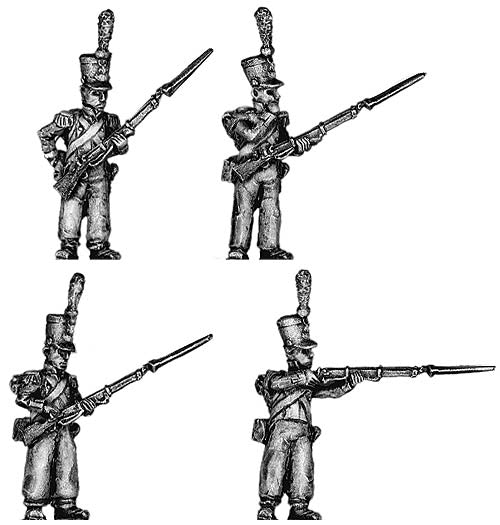 Grenadier, firing and loading, campaign dress