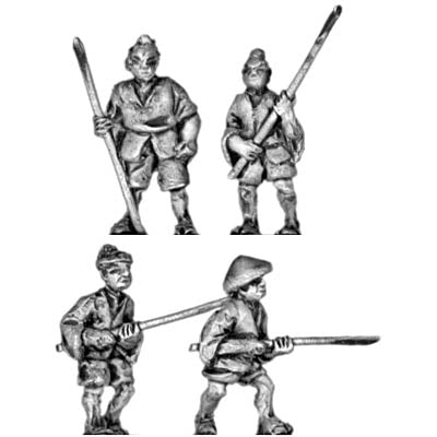 Peasants with pole arms