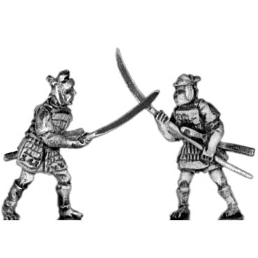 Early Samurai followers with naginata