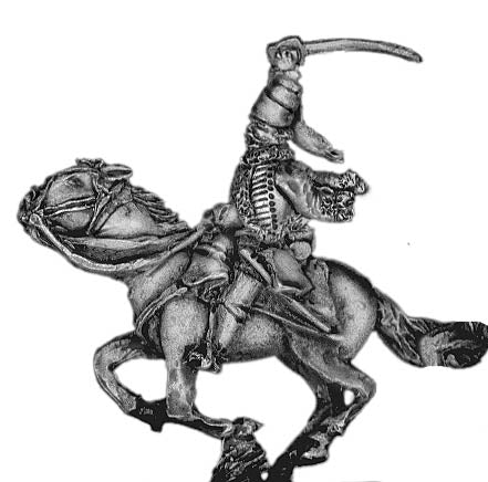 Prussian Hussar officer, in Mirliton