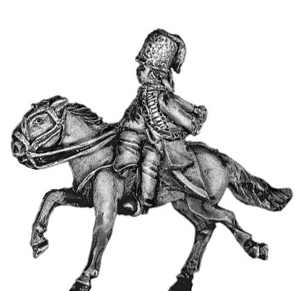 Prussian Hussar trumpeter in Busby